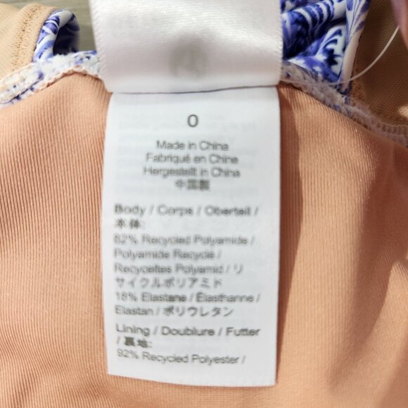 J. Crew V-neck One-Piece Blue Dandelion Print Swim Suit New With Tags Women's 0 - Picture 11 of 15